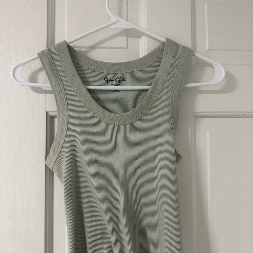 Brandy Melville Sage Green Ribbed Tank Top